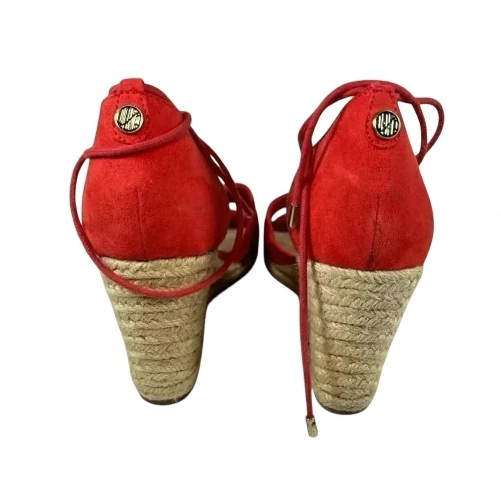 2/$30 UNISA Bionco-T Size 10M Suede Laser Cut Rope Ankle Wrap Jute Espadrilles